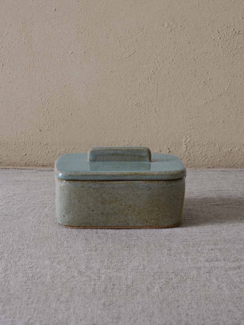 Cisco and Sun Stoneware Mentega Butter Dish in Dove Green
